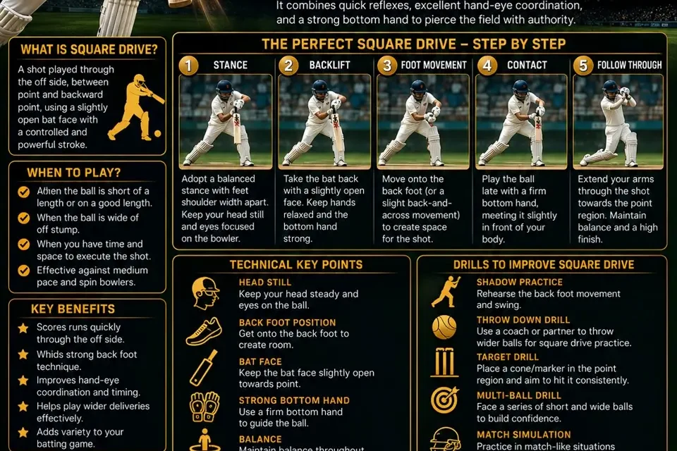 How to Play the Perfect Square Drive: Technique, Timing and Placement